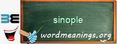WordMeaning blackboard for sinople